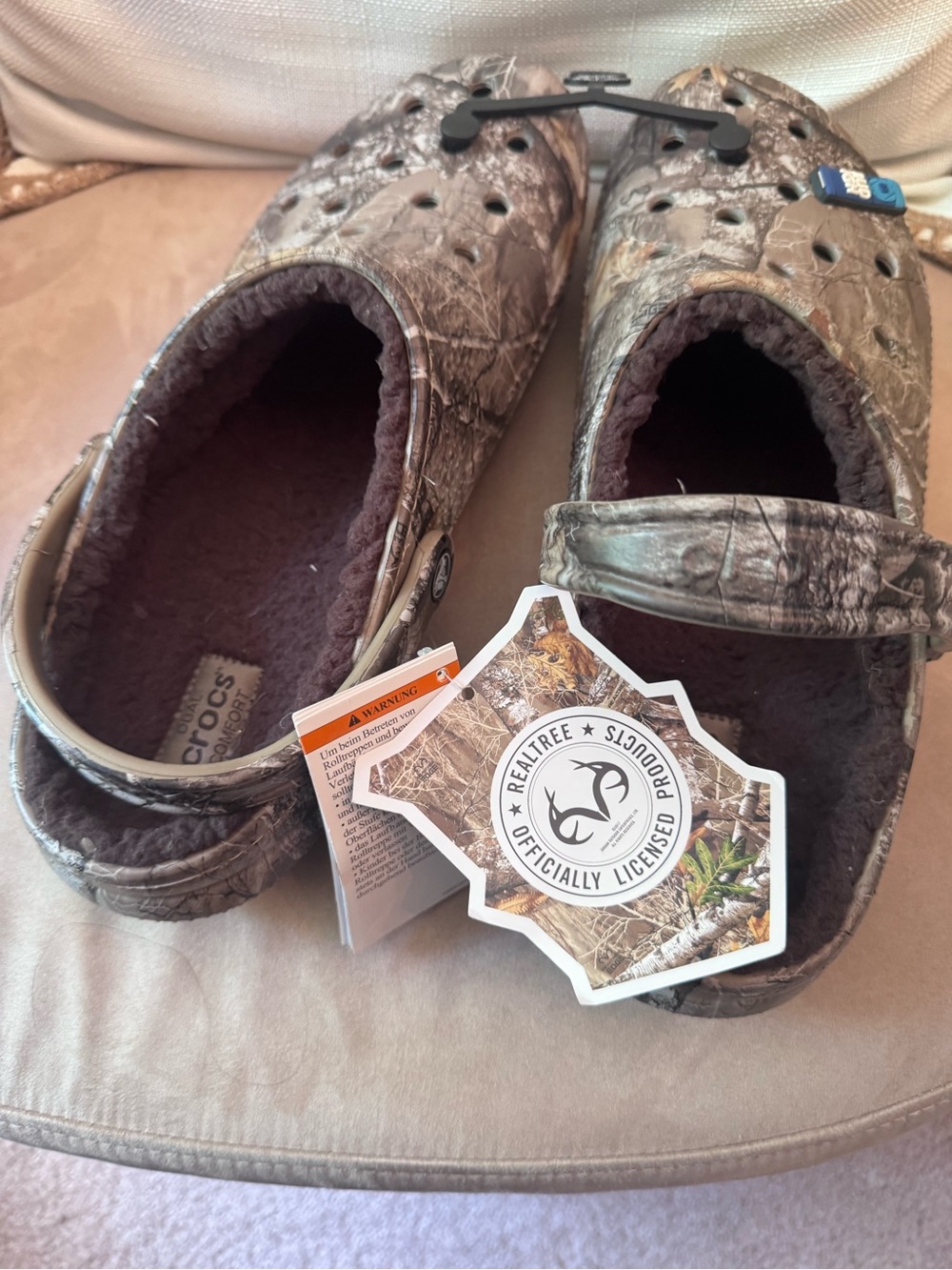 Crocs Classic Lined Realtree Edge Camo Clogs Mens 13 Hunting - Picture 5 of 7